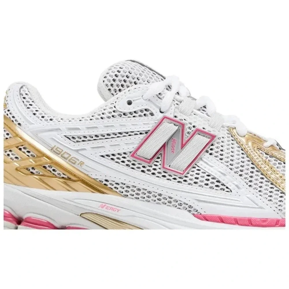 New Balance Women's White Pink Gold 1906R Running Shoes